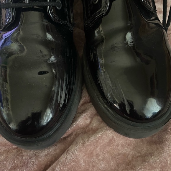 Forever21 Glossy Combat Boots || Size 7 - Picture 5 of 7